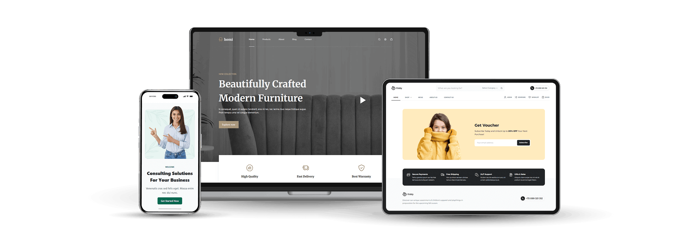 Website template mock up2
