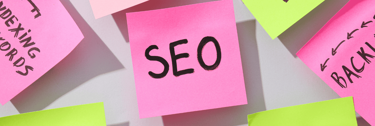 SEO marketing strategy with keyword optimization notes.