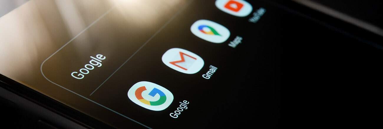 Google applications on screen