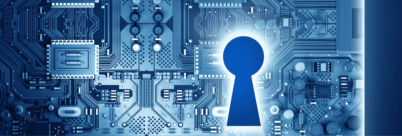 Cybersecurity and secure data protection technology concept.