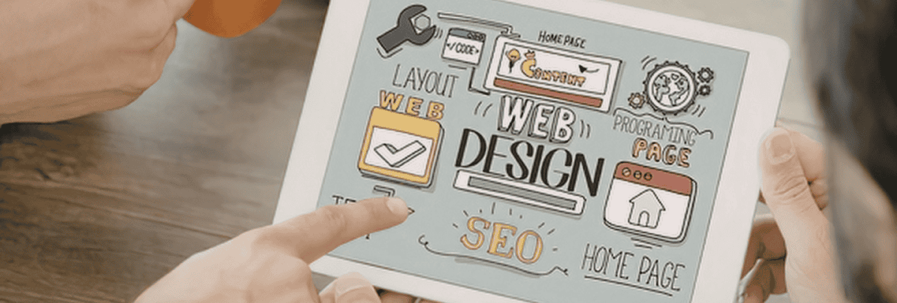 Web design concepts and digital marketing ideas on tablet device