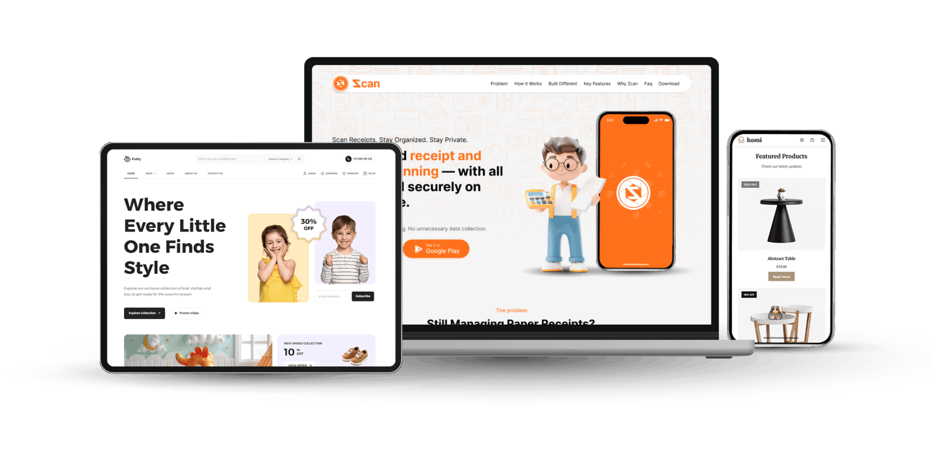 Website template mock up1